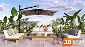 Outdoor Sofa Skp Files